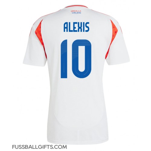 Chile Alexis Sanchez #10 Fußballbekleidung Auswärtstrikot Copa America 2024 Kurzarm